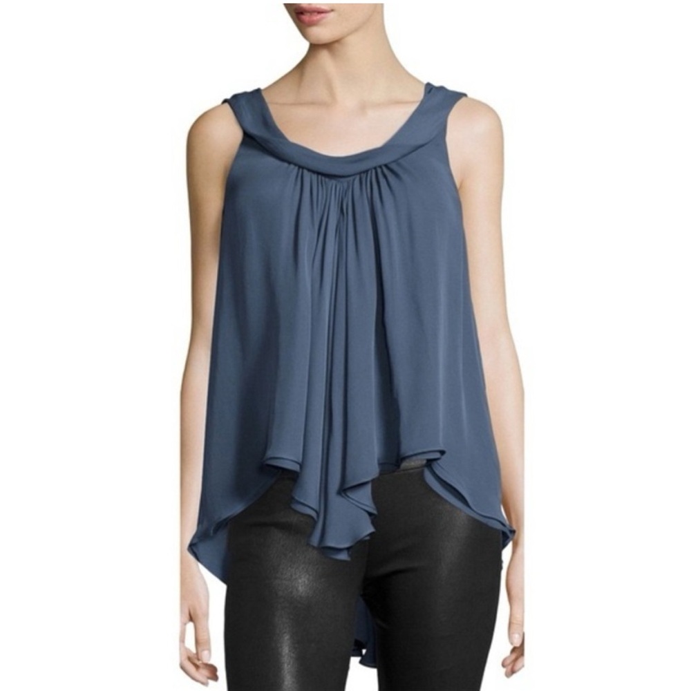 Elegant Blue Sleeveless Top